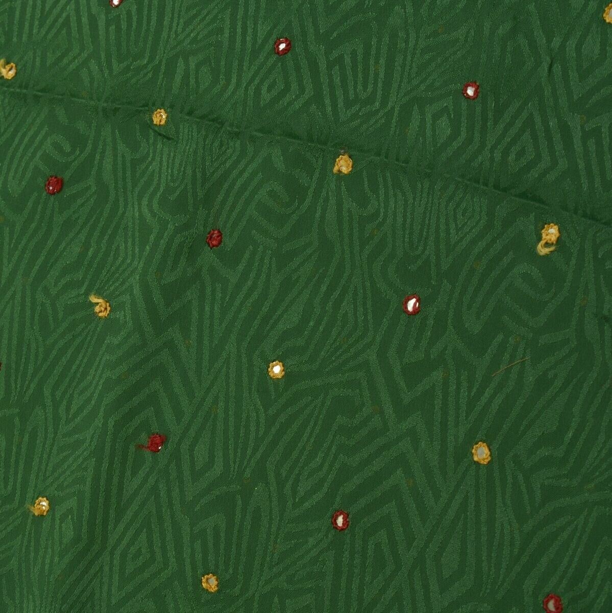Indian Art Silk Self Woven Vintage Sari Remnant Scrap Fabric for Sewing Craft