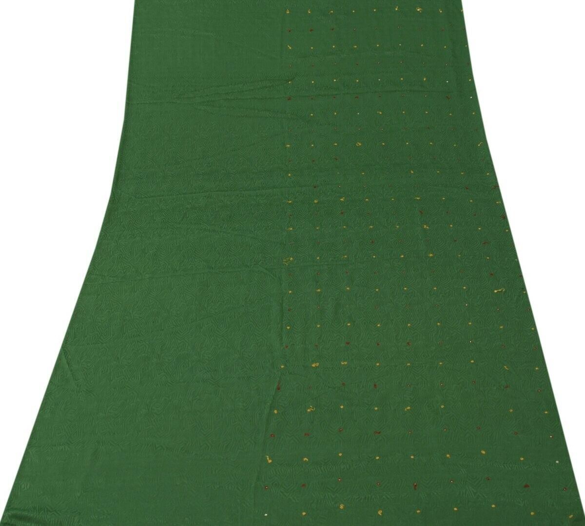 Indian Art Silk Self Woven Vintage Sari Remnant Scrap Fabric for Sewing Craft
