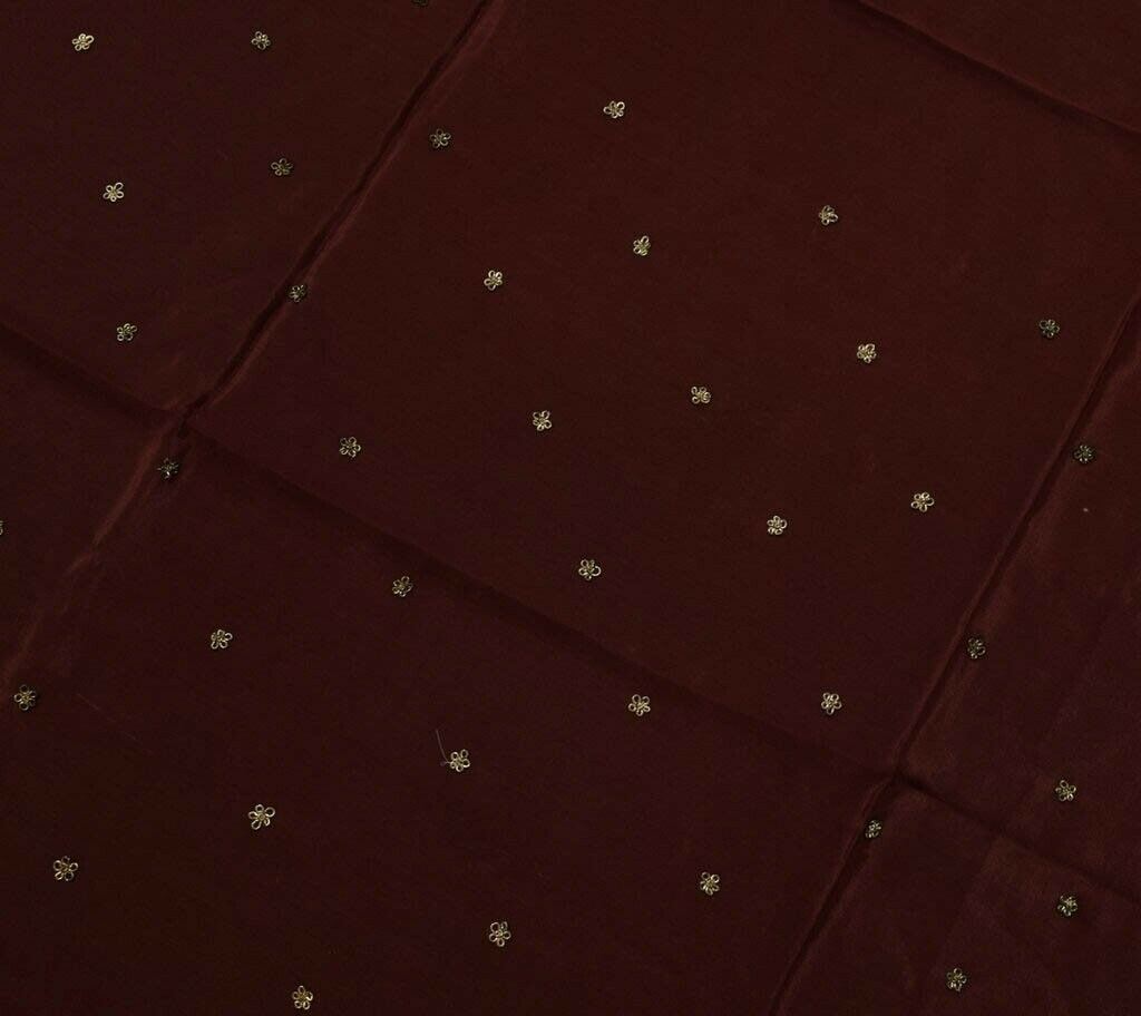 Vintage Saree Remnant Scrap Multi Purpose Pure Silk Craft Fabric Hand Beaded