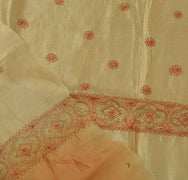 Vintage Saree Remnant Scrap Multi Purpose Craft Zari Embroidered Fabric
