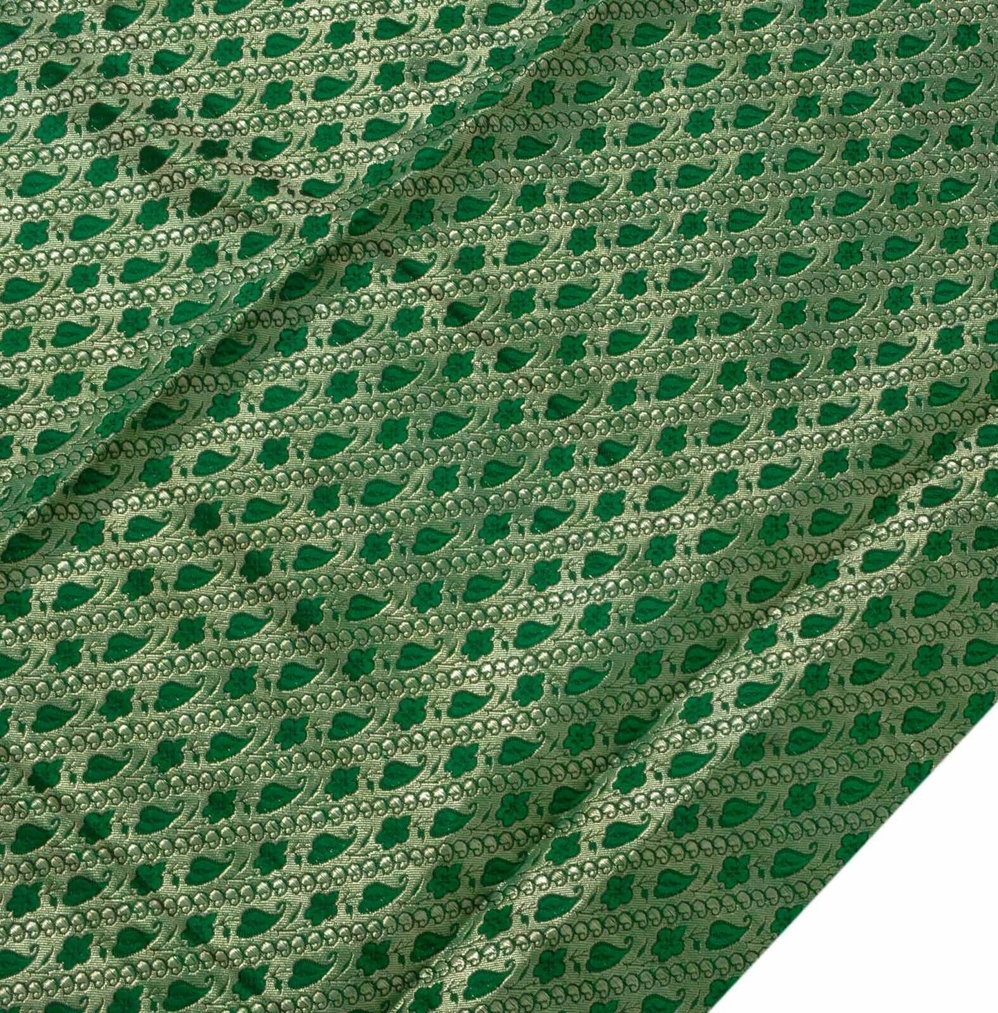Vintage Saree Remnant Scrap Multi Purpose Craft All Over Zari Woven Fabric