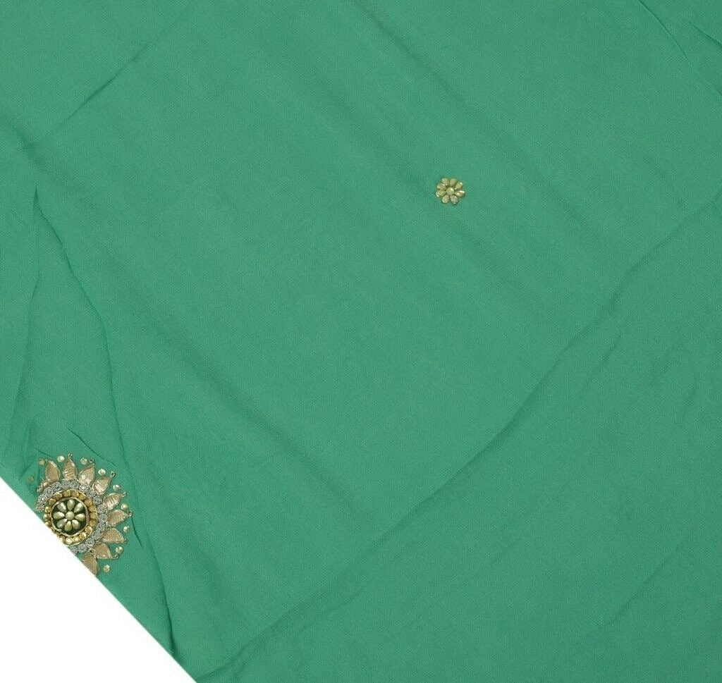 100% Pure Georgette Silk Vintage Sari Remnant Scrap Fabric for Sewing Craft