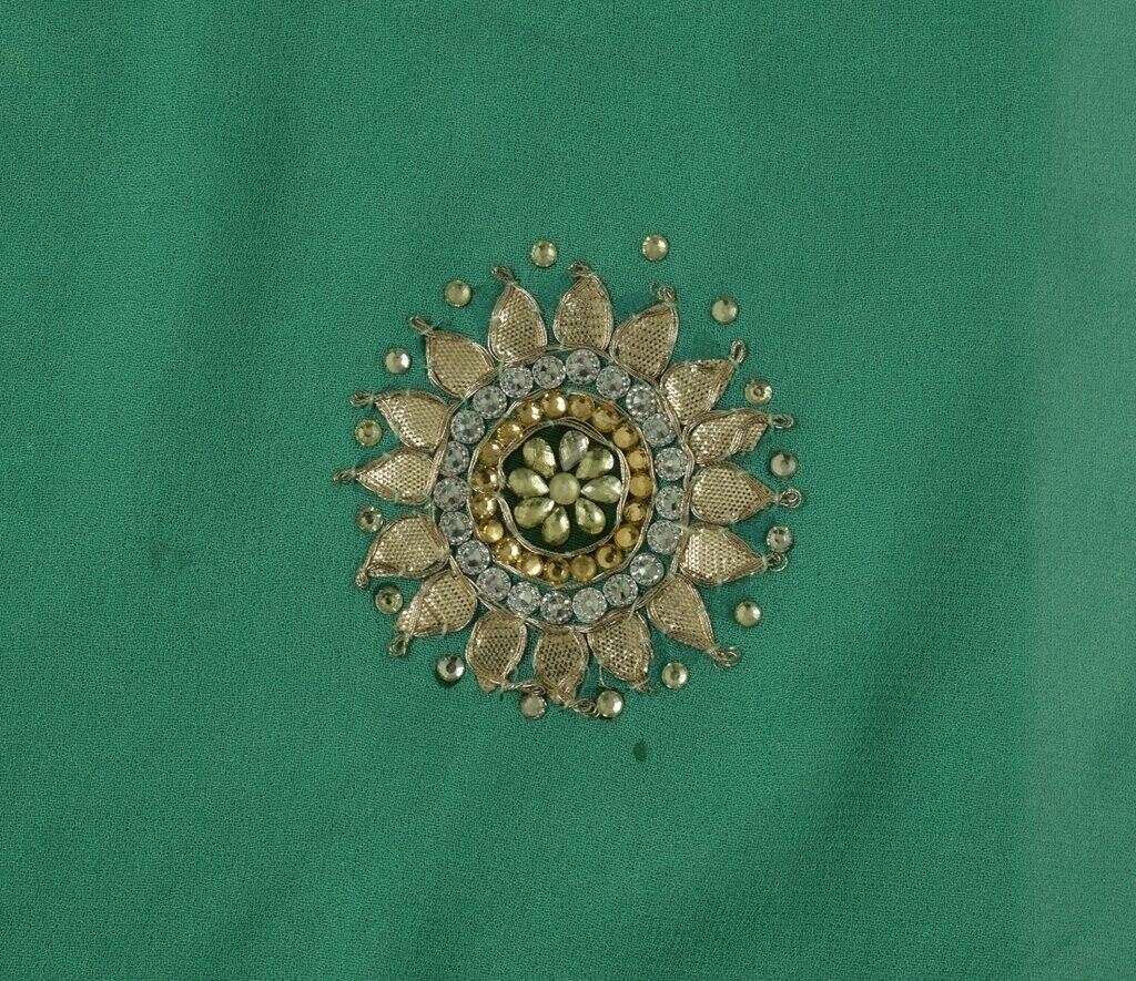 100% Pure Georgette Silk Vintage Sari Remnant Scrap Fabric for Sewing Craft