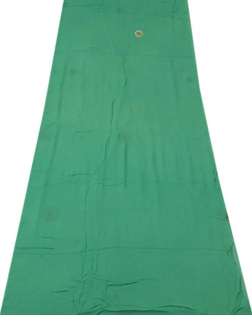 100% Pure Georgette Silk Vintage Sari Remnant Scrap Fabric for Sewing Craft