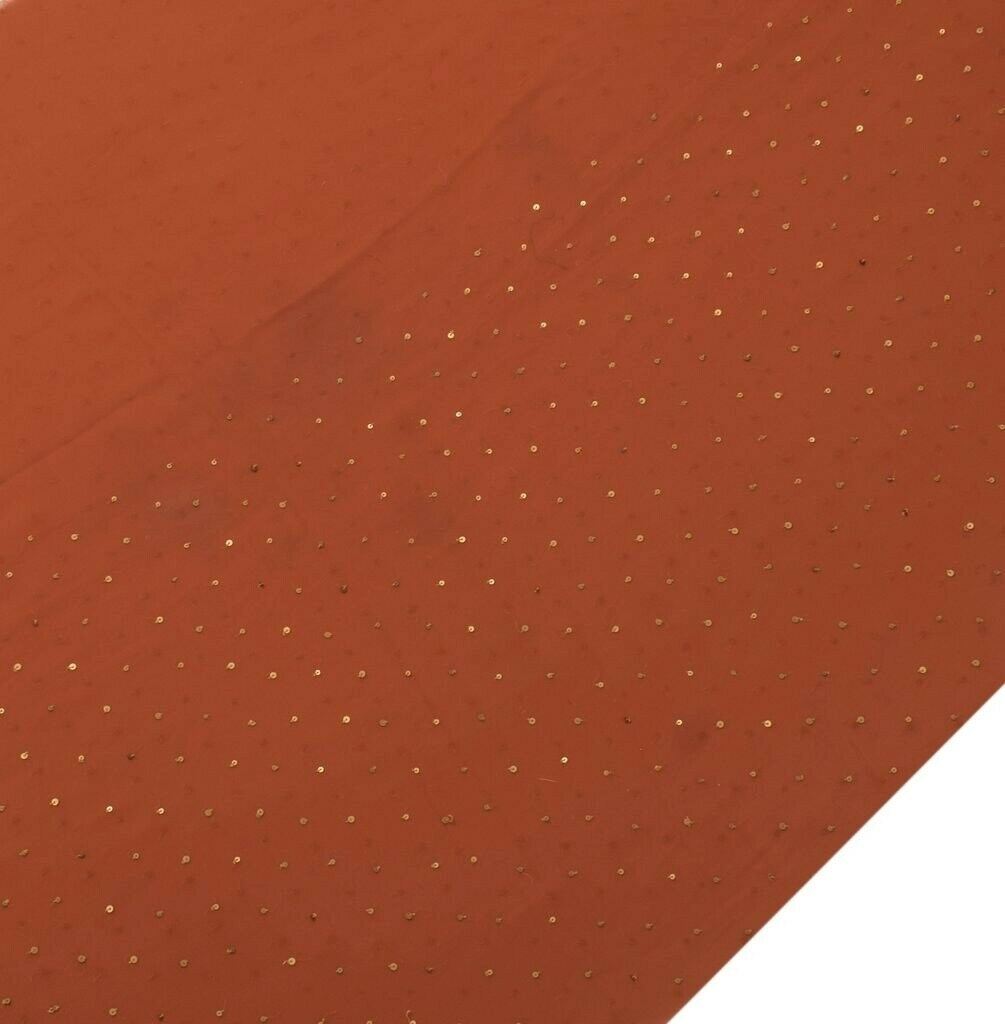Blend Georgette Silk Vintage Sari Remnant Scrap Fabric for Sewing Craft Rust