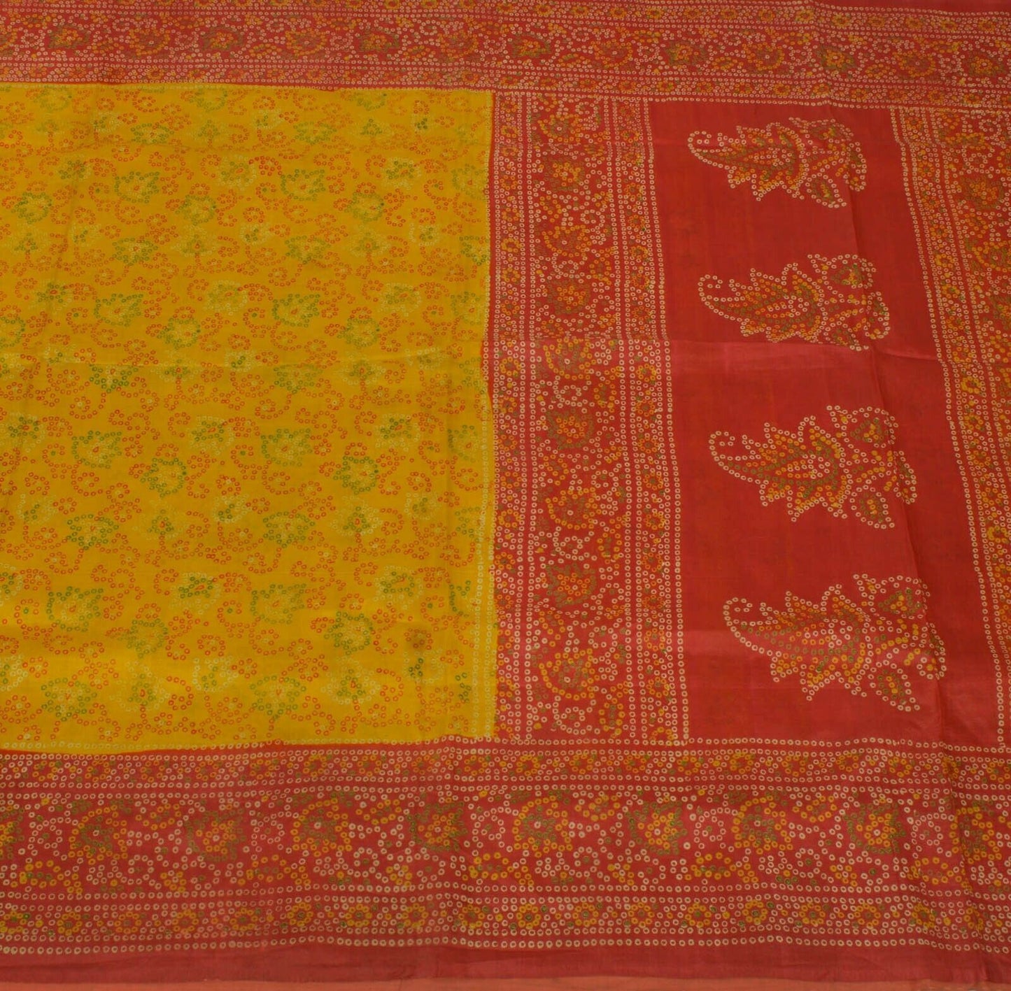 Vintage Indian Scrap Saree 100% Pure Silk Printed Craft Sari Remnant Fabric
