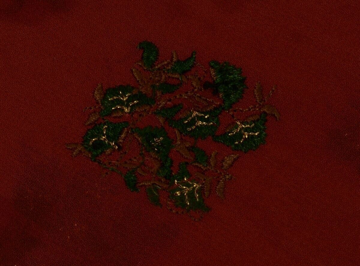 Pure Georgette Silk Vintage Sari Remnant Scrap Fabric for Sewing Craft Magenta