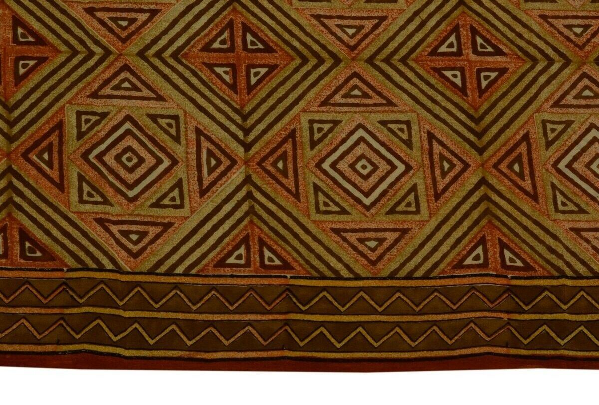 Vintage Indian Saree 100% Pure Crepe Silk Printed Soft Scrap Fabric for Craft