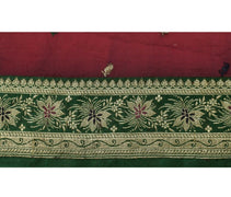 Vintage Sari Border Indian Craft Trim Zari Woven Banarasi Brocade Green Lace