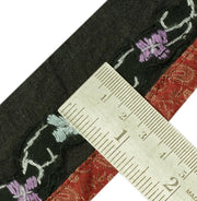 Vintage Sari Border Indian Craft Trim Embroidered Ribbon Lace Black