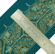 Vintage Sari Border Indian Craft Trim Hand Beaded Zardozi Embroidered Lace Green