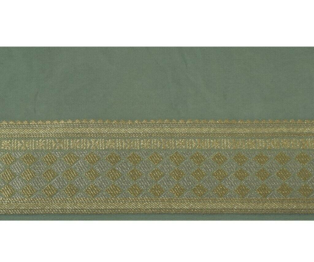 Vintage Sari Border Indian Craft Sew Trim Golden Silver Zari Woven Ribbon Lace