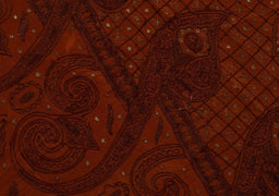 Vintage Saree Multi Purpose Design Fabric Piece for Sew Craft Embroidered Rust