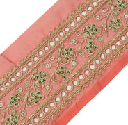 Vintage Sari Border Indian Trim Hand Beaded Embroidered Cut Work Sewing Lace