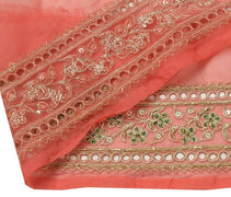 Vintage Sari Border Indian Trim Hand Beaded Embroidered Cut Work Sewing Lace