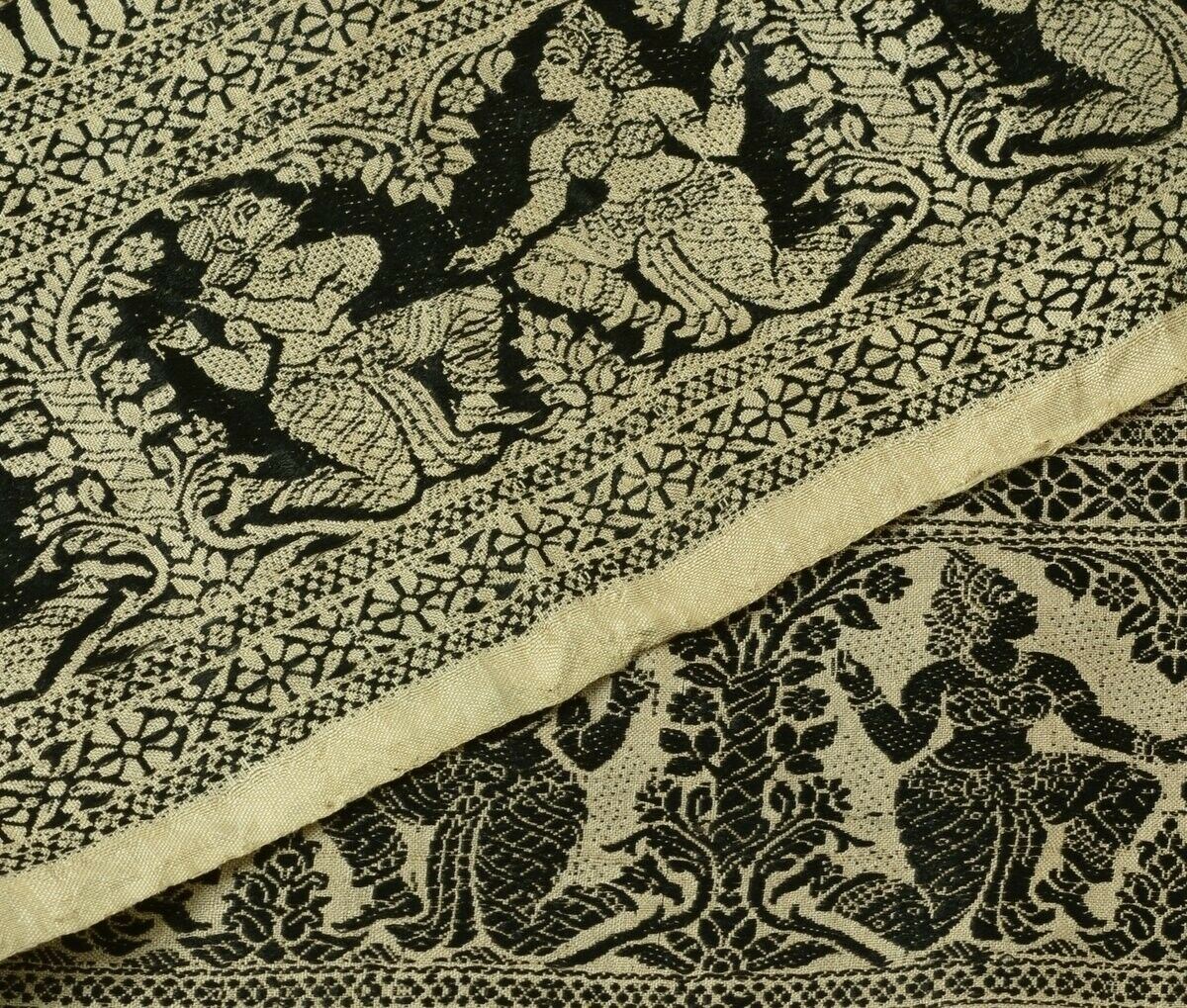 Vintage Sari Border Indian Craft Trim Woven Baluchari Sewing Ribbon Lace