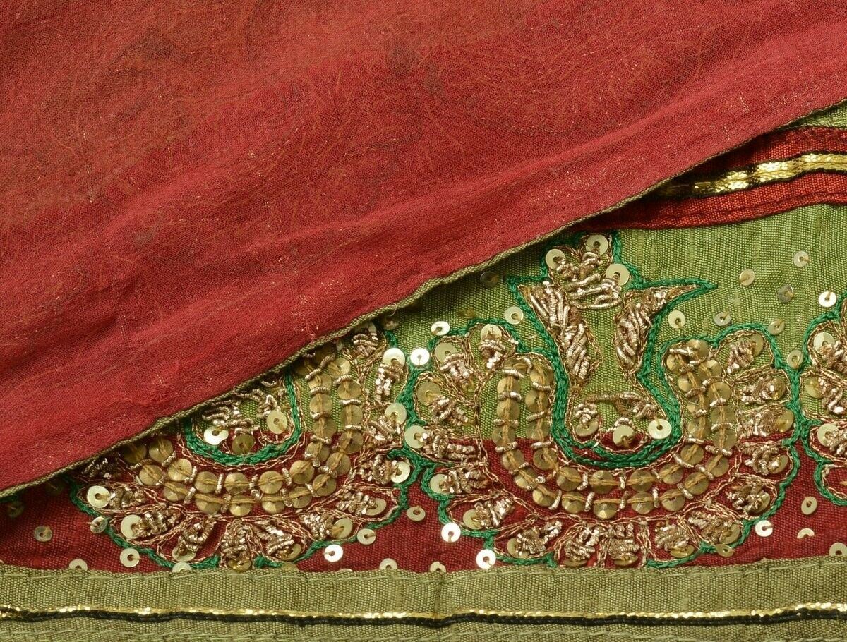 Vintage Sari Border Indian Craft Trim Hand Beaded Patch Work Sewing Ribbon Lace