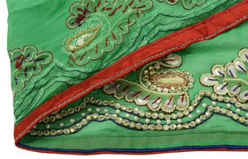Vintage Saree Border Indian Craft Trim Hand Beaded Gota Patti Stones Ribbon Lace