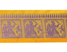 Vintage Saree Border Indian Craft Trim Woven Baluchari Ribbon Lace Yellow Gold