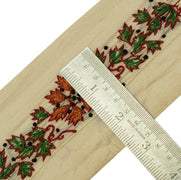 Vintage Saree Border Indian Craft Trim Hand Embroidered Floral Ribbon Lace Cream
