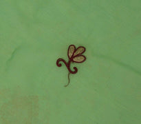 Indian Art Silk Vintage Sari Remnant Scrap Fabric for Sewing Craft Green