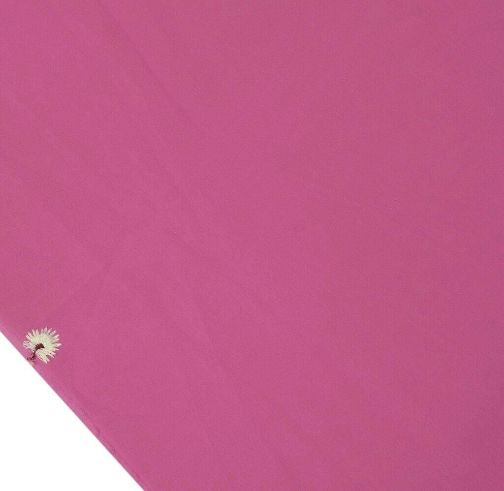 Blend Georgette Silk Vintage Sari Remnant Scrap Fabric for Sewing Craft Pink