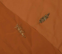 Blend Georgette Silk Vintage Sari Remnant Scrap Fabric for Sewing Craft Rust