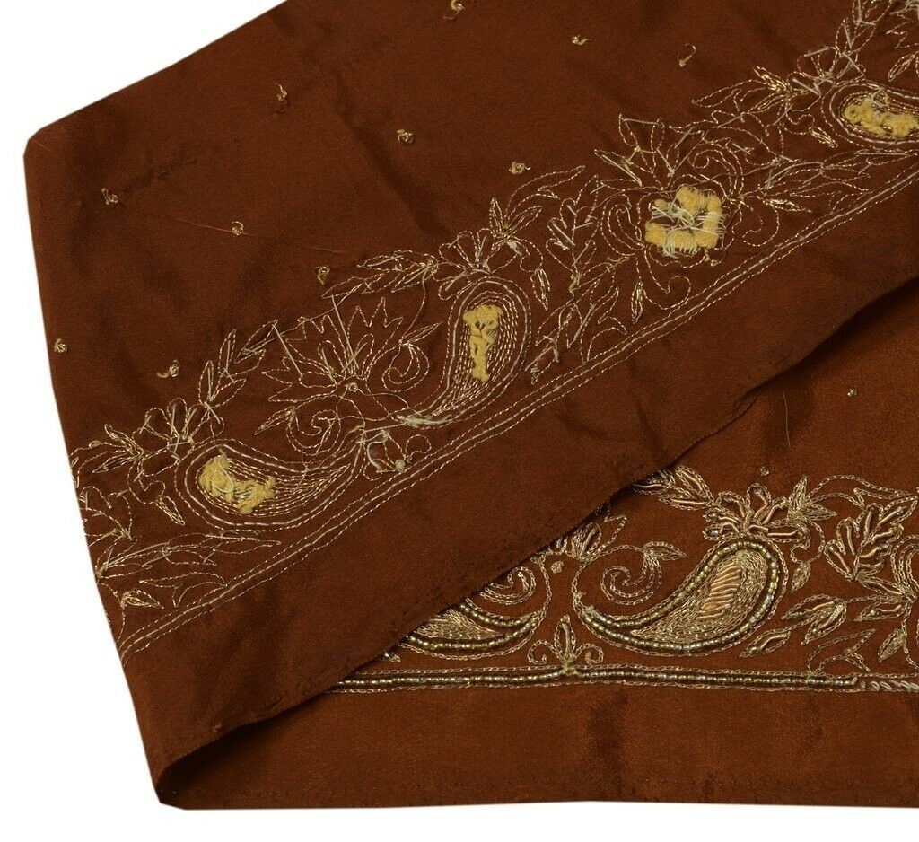 Vintage Sari Border Indian Craft Trim Hand Beaded Zardozi Zari Embroidered Lace