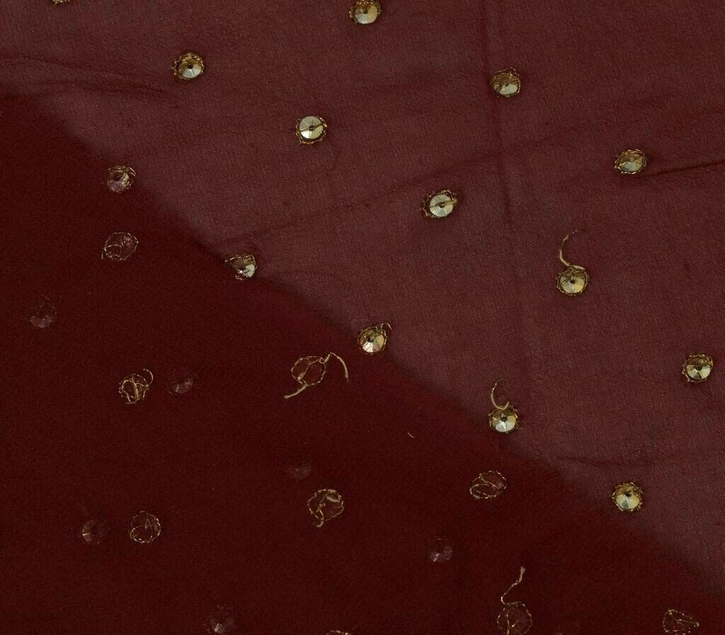 100% Pure Georgette Silk Vintage Sari Remnant Scrap Fabric for Sewing Craft