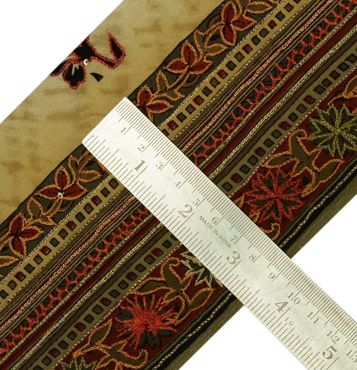 Vintage Saree Border Indian Craft Trim Printed Embroidered Sewing Ribbon Lace