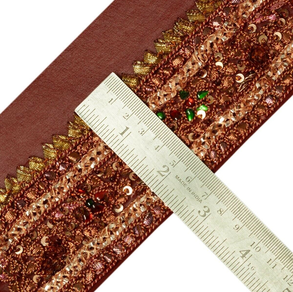 Vintage Saree Border Indian Craft Trim Hand Beaded Gota Patti Dori Stitch Lace
