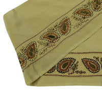 Vintage Sari Border Indian Craft Trim Hand Beaded Embroidered Ribbon Lace Green