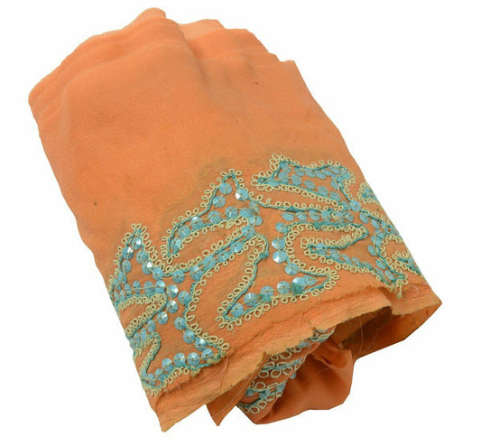 Vintage Saree Border Indian Craft Trim Antique Hand Beaded Sequins & Dori Work