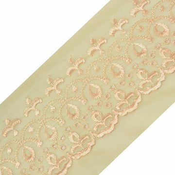Vintage Saree Border Indian Craft Trim Antique Embroidered Cut Work Ribbon Lace