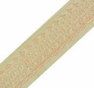Vintage Saree Border Indian Craft Trim Antique Embroidered Cut Work Ribbon Lace