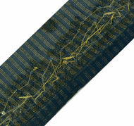 Antique Vintage Saree Border Craft Trim Hand Beaded Gota Patti Stone Blue Lace