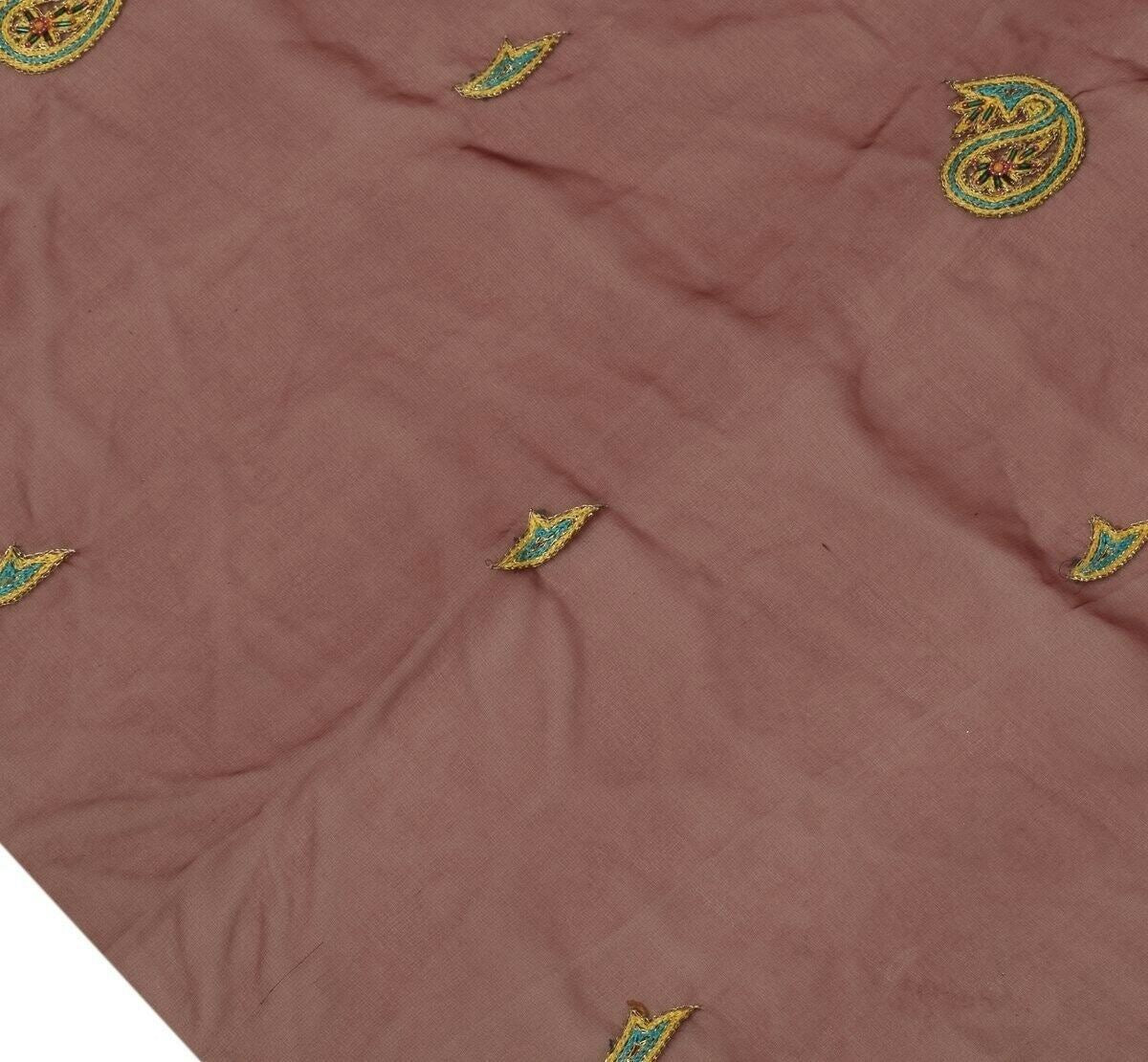Indian Art Silk Vintage Sari Remnant Scrap Fabric for Sewing Craft Maroon