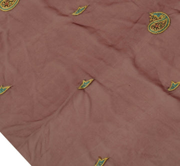 Indian Art Silk Vintage Sari Remnant Scrap Fabric for Sewing Craft Maroon