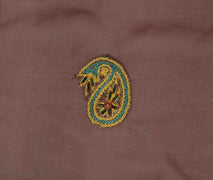 Indian Art Silk Vintage Sari Remnant Scrap Fabric for Sewing Craft Maroon