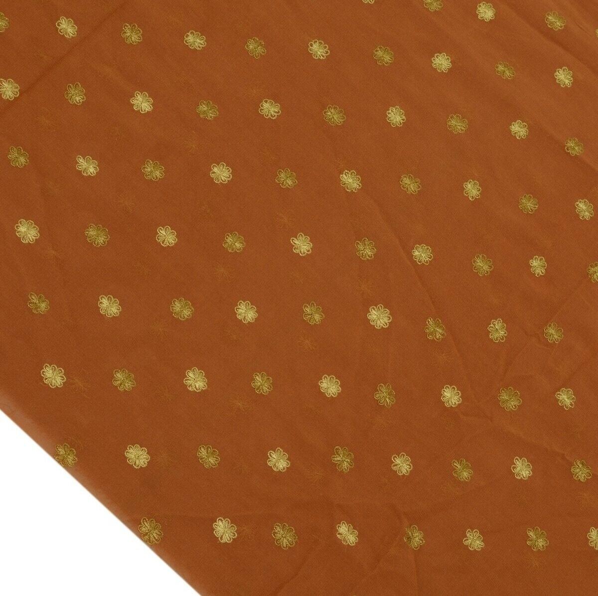 100% Pure Georgette Silk Vintage Sari Remnant Scrap Fabric for Sewing Craft Brow