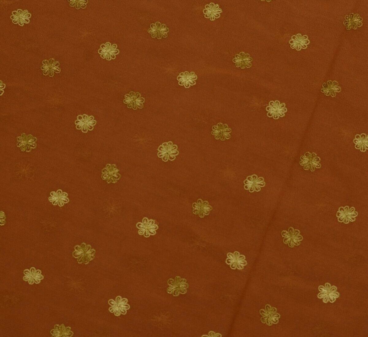 100% Pure Georgette Silk Vintage Sari Remnant Scrap Fabric for Sewing Craft Brow