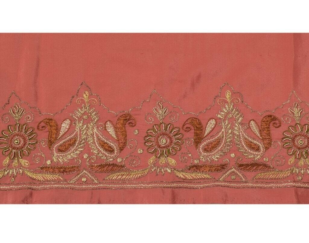 Vintage Sari Border Indian Craft Sewing Trim Hand Beaded Embroidered Ribbon Lace