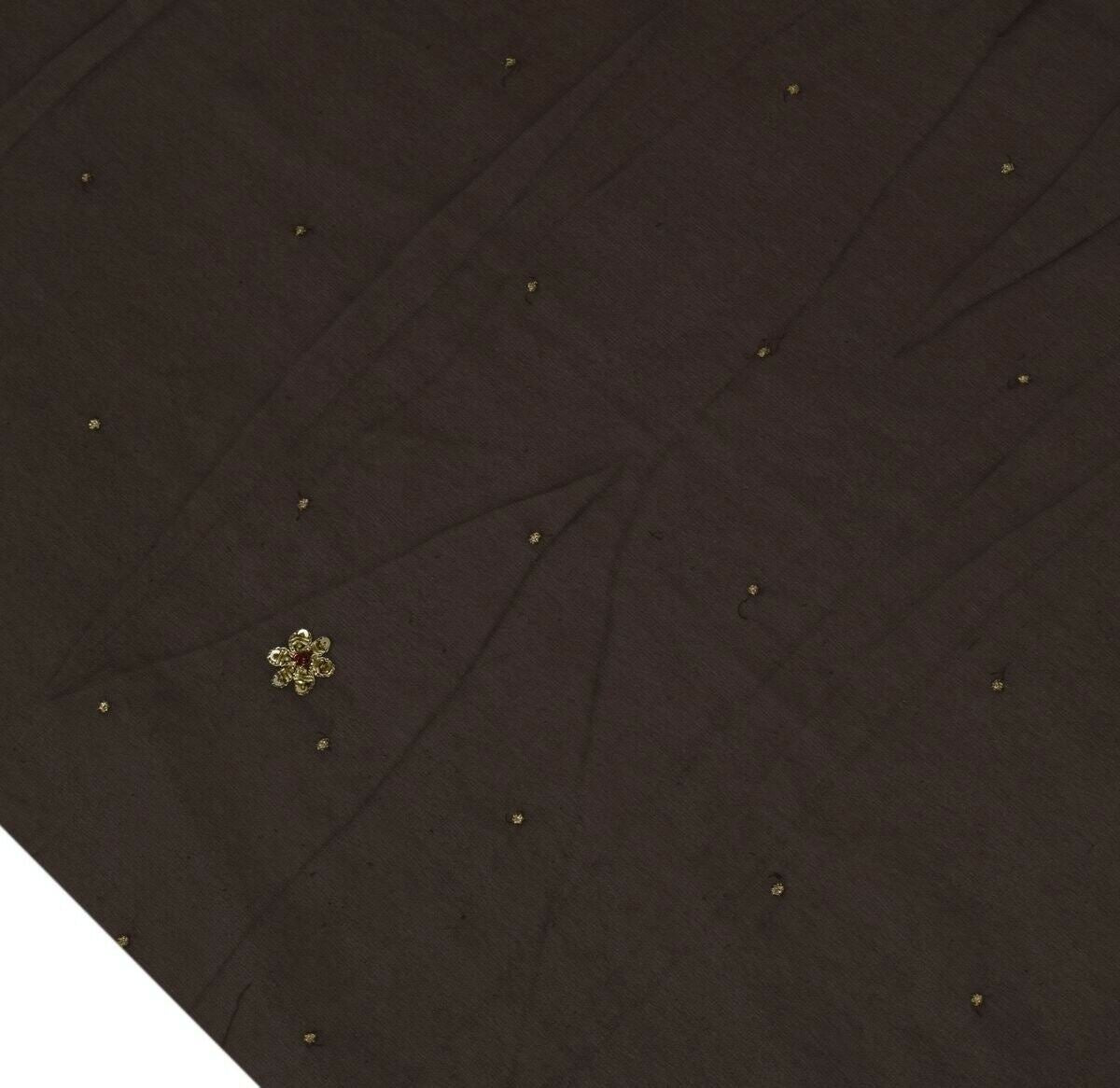 Blend Georgette Silk beaded Vintage Sari Remnant Scrap Fabric for Sewing Craft