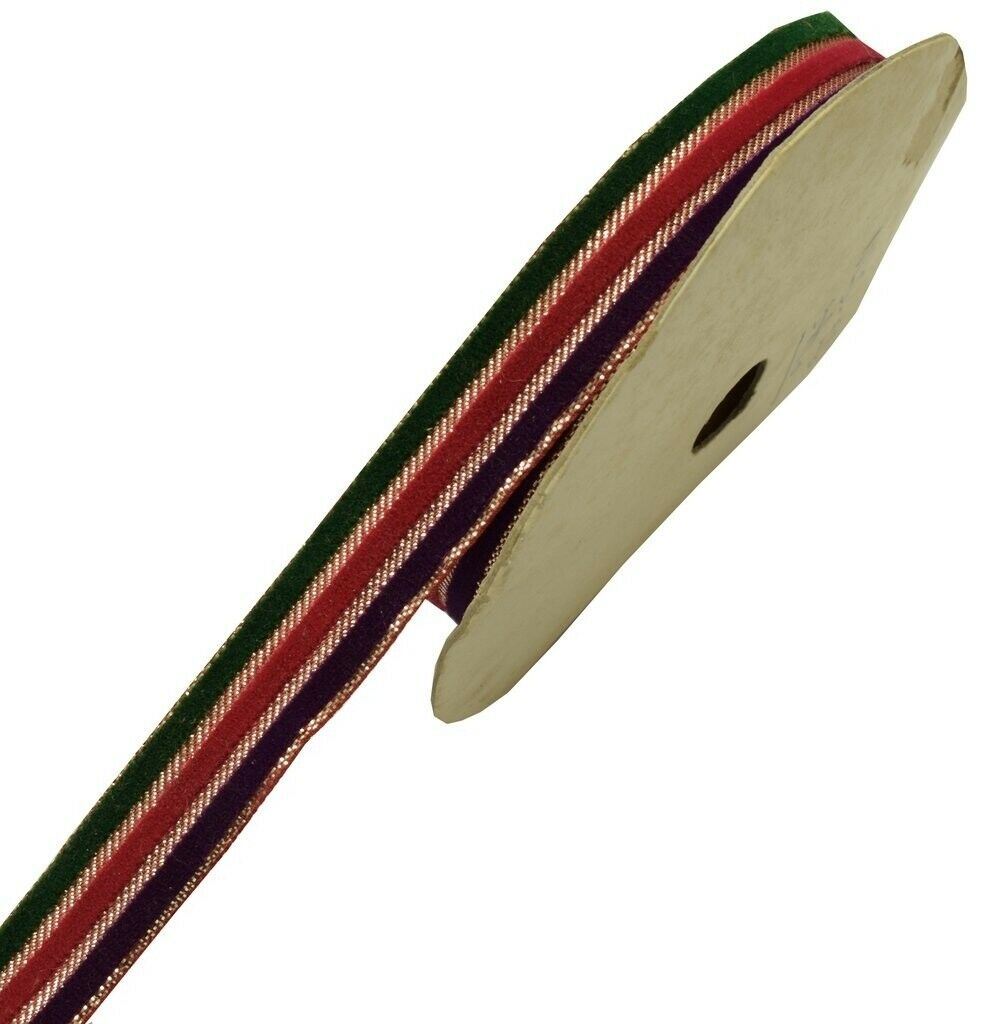 0.75" W 3 Yard Saree Border Indian Craft Trim Multi Color Sewing Ribbon Lace