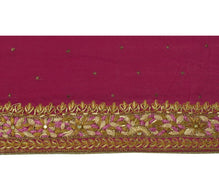 Vintage Sari Border Indian Craft Sewing Trim Hand Beaded Embroidered Ribbon Lace