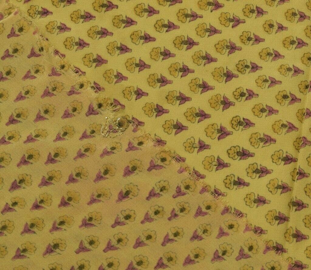 Vintage Saree Remnant Scrap Multi Purpose Printed Embroidered Craft Fabric