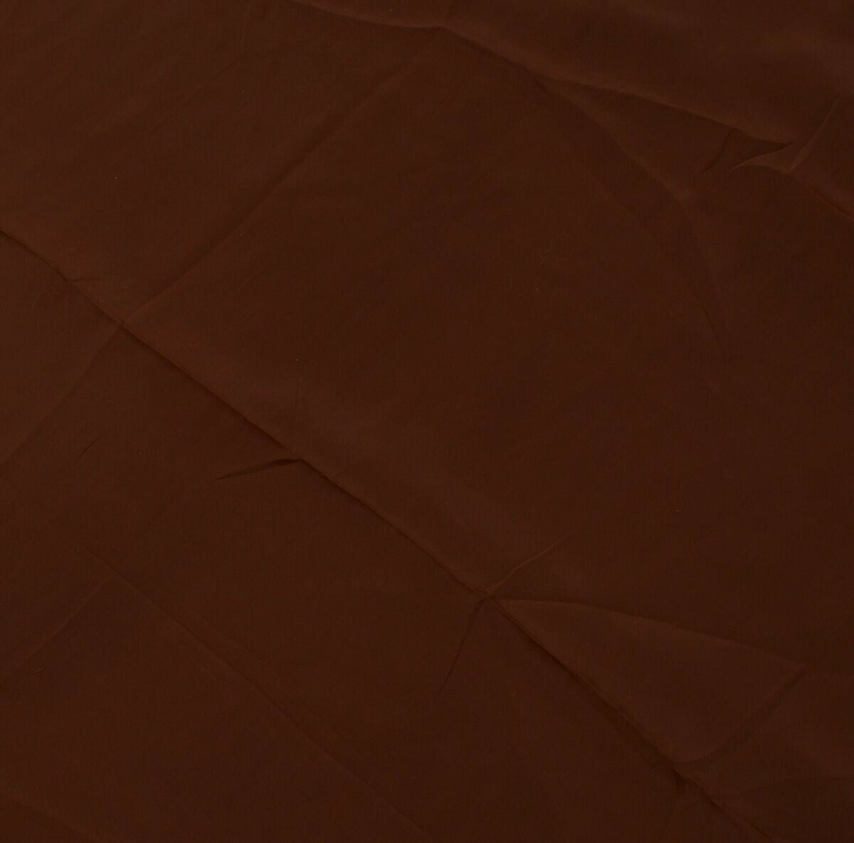 Blend Crepe Silk Brown Vintage Sari Remnant Scrap Fabric for Sewing Craft