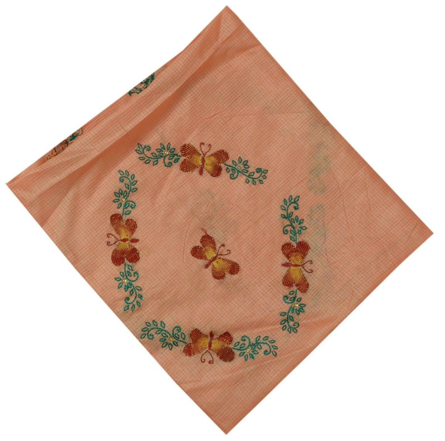 Vintage Saree Remnant Scrap Multi Purpose Craft Hand Embroidery Fabric