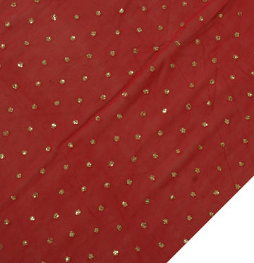 Vintage Saree Remnant Scrap Multi Purpose Craft Sequins Embroidered Fabric