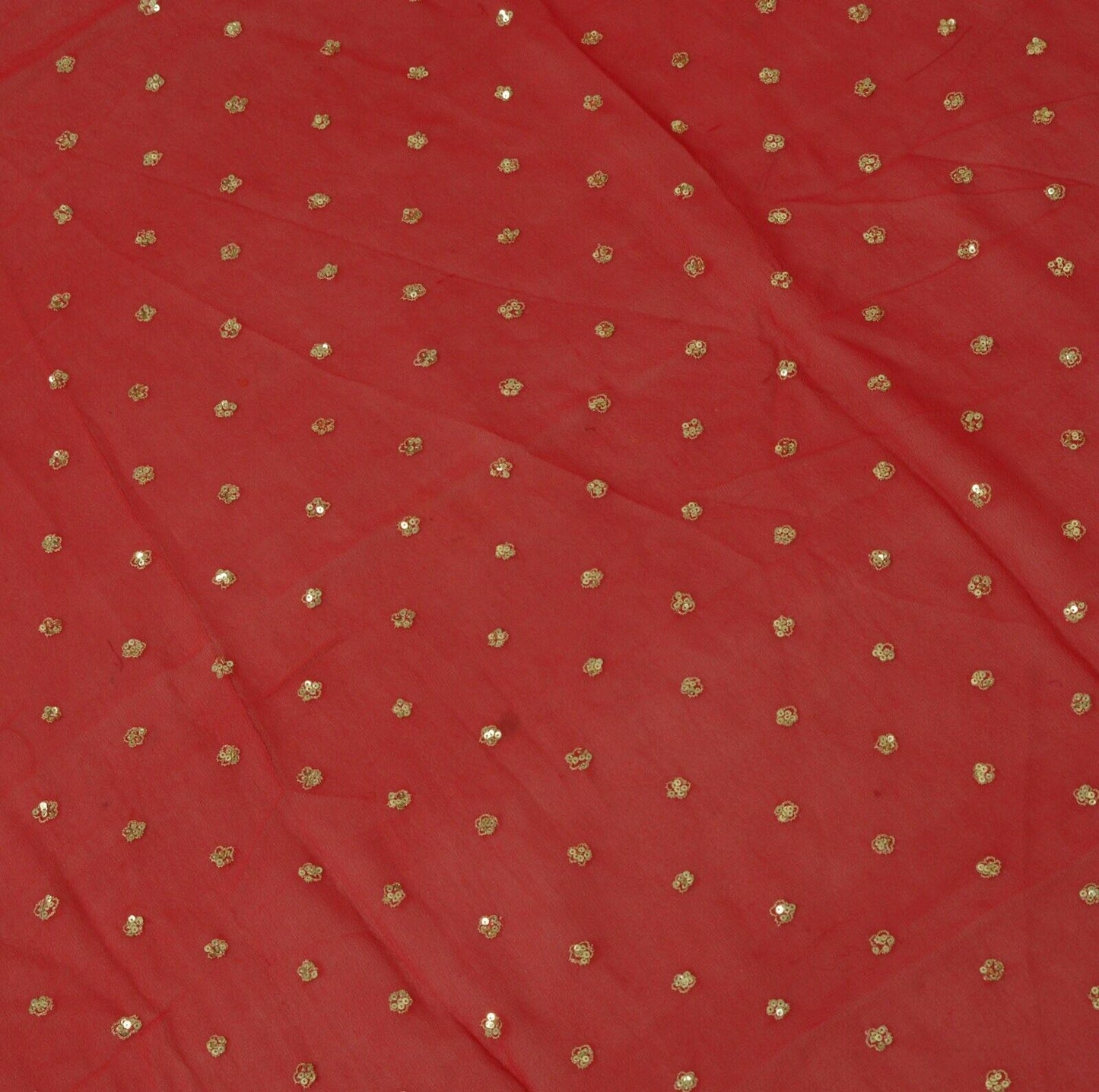Vintage Saree Remnant Scrap Multi Purpose Craft Sequins Embroidered Fabric